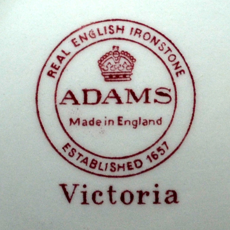 Adams Victoria china mark red and white china