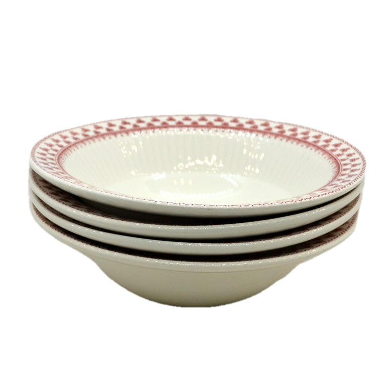 Adams Victoria Red and White china Cereal Bowl