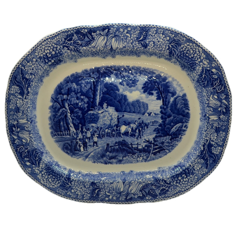 Adams English Countryside Blue and White China 16.25-inch Plater