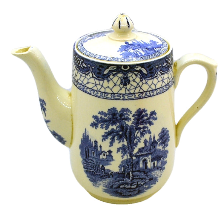 Adams Landscape vintage blue and white coffee pot