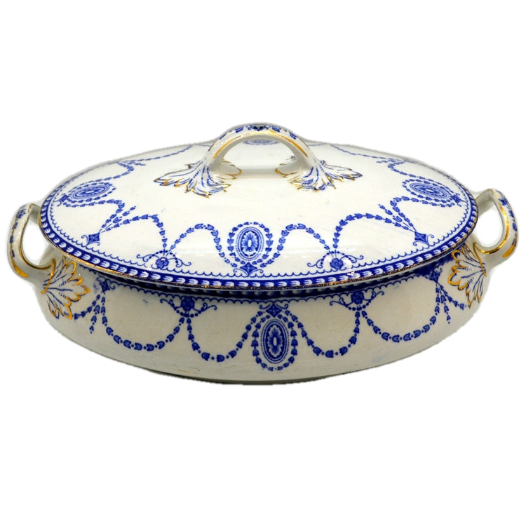 Antique William Adams Medallion Blue and White China Tureen – Vintage ...