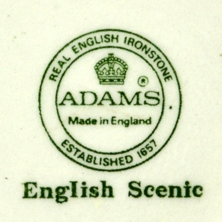 Adams English Scenic Green and White China mark