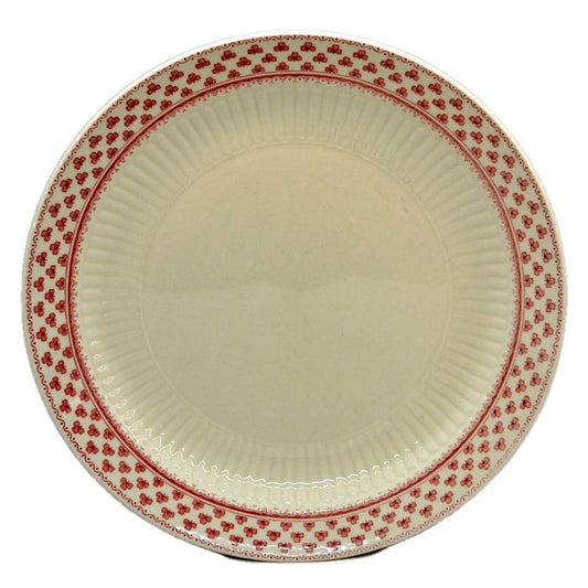 Adams Victoria Red and White china 10-inch Dinner Plate