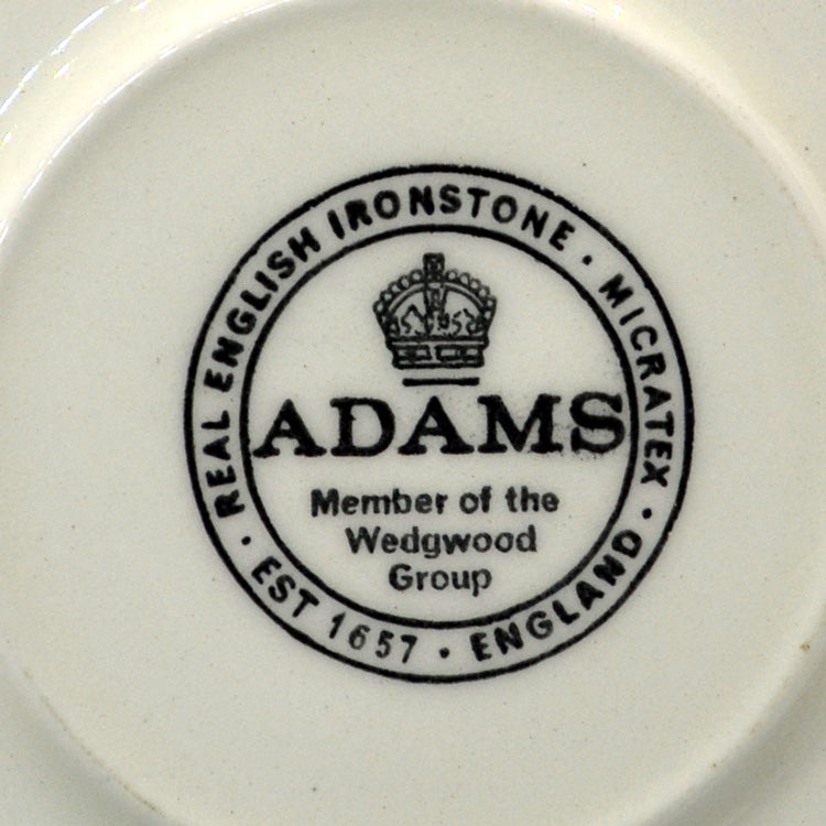 Adams Sharon Brown and White China Saucers