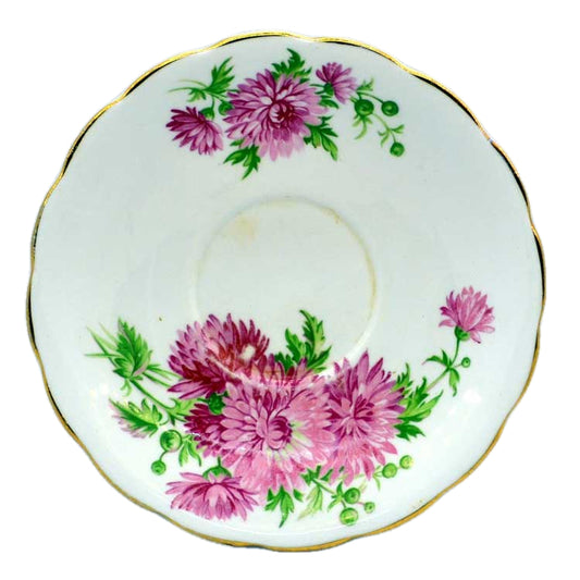 vintage china adderley cornflower pattern saucers