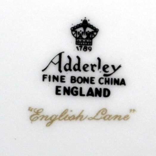 adderley china factory marks