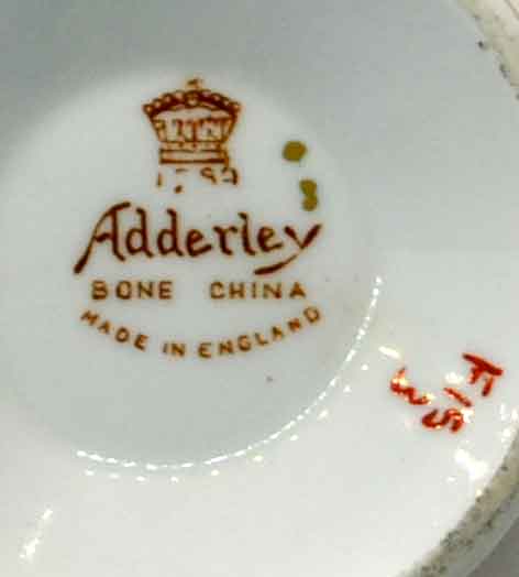 Vintage Adderley china mark