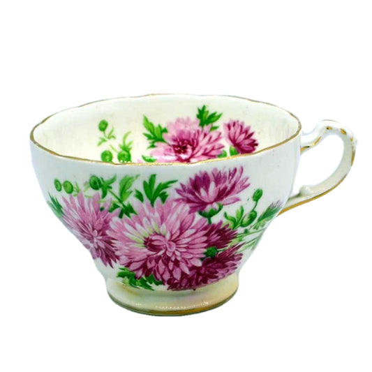 Adderley china floral pink cornflower tea cup
