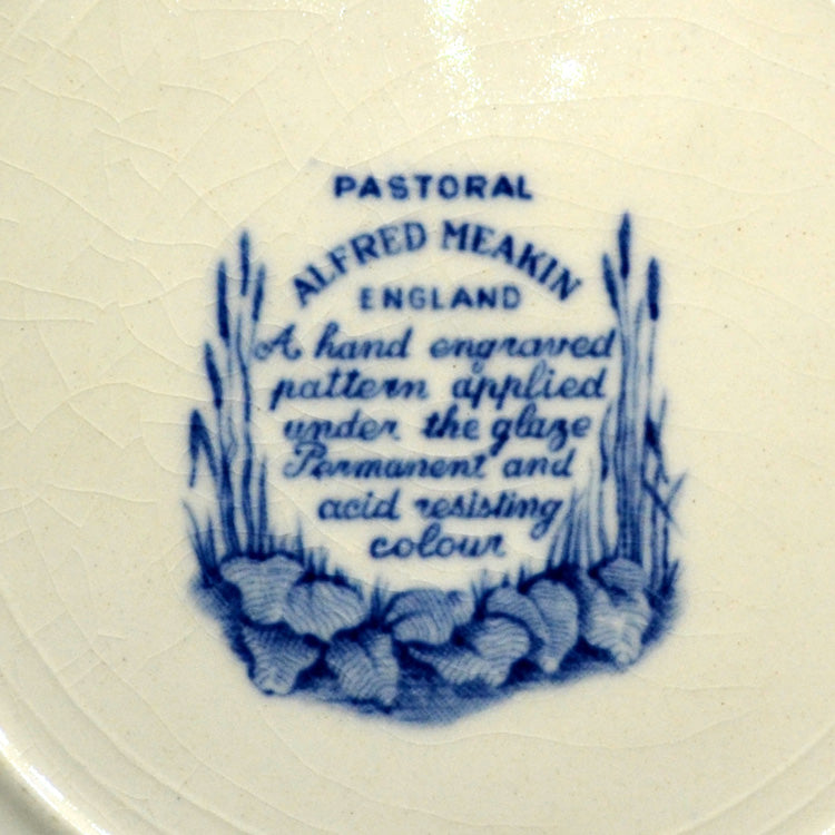Alfred Meakin Pastoral Blue and White China Mark