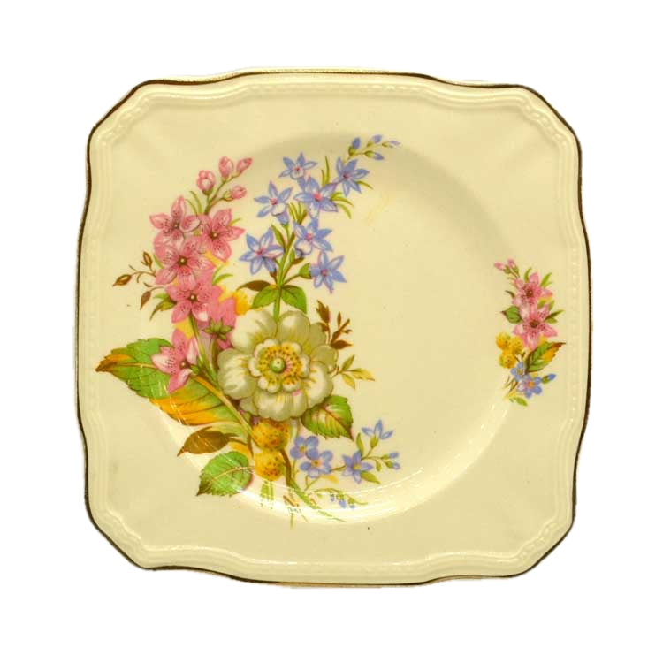 Alfred Meakin vintage floral china square side plate 1940
