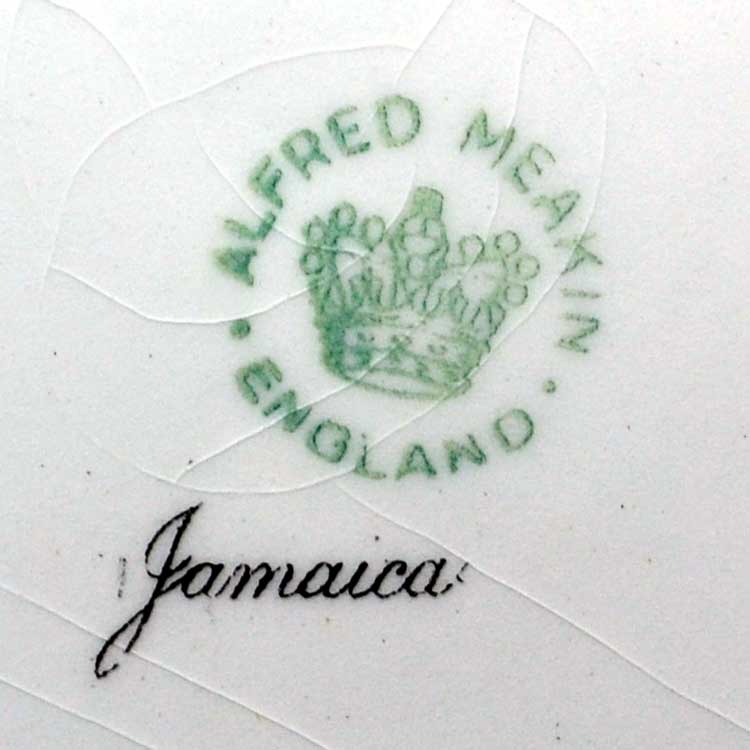 alfred meakin china marks jamaica 1920