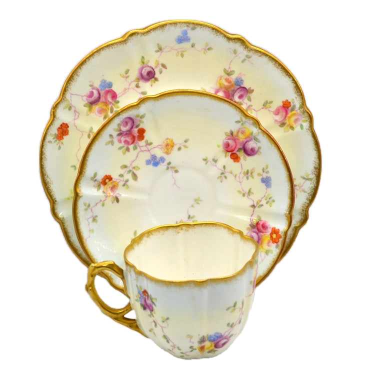 Antique Aynsley China Tea Cup & Saucer & Side Plate c1891-1910