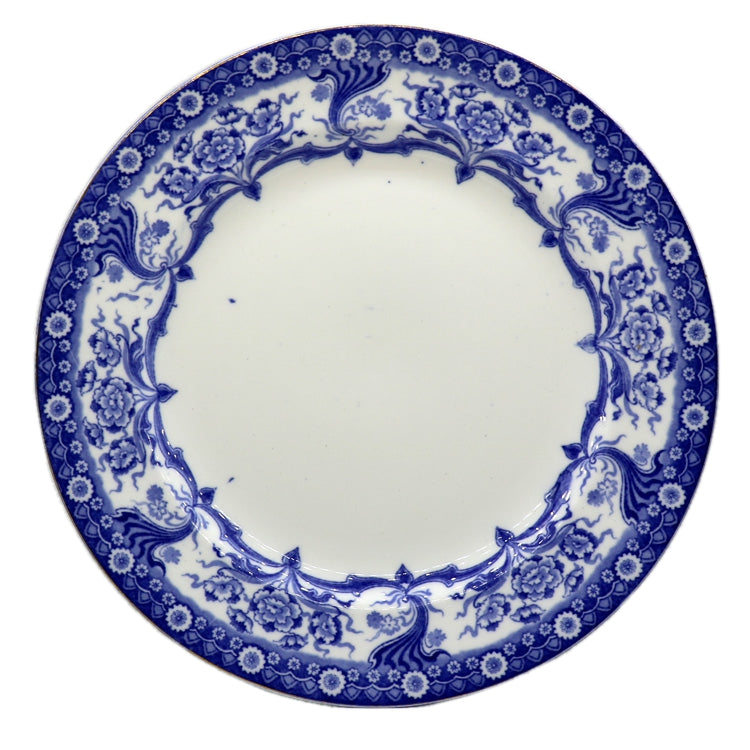 Antique Colonial Pottery Marvern Blue & White China RD No 406303 Dinner Plate