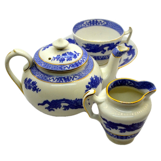 Cauldon china blue dragon tea set
