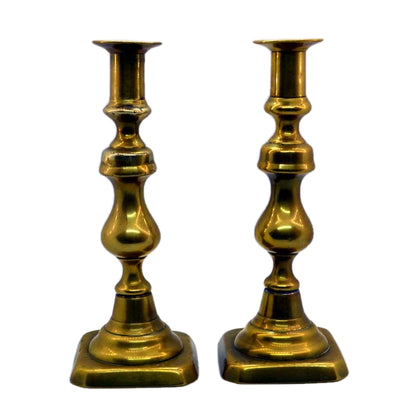 antique brass candlesticks