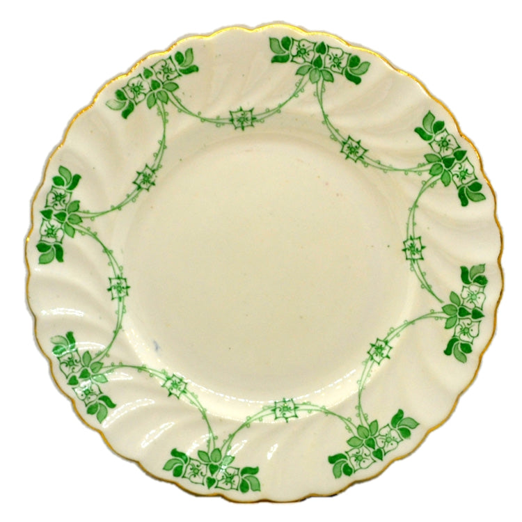 Antique Paragon Floral Green and White China Side Plate Pattern 2350