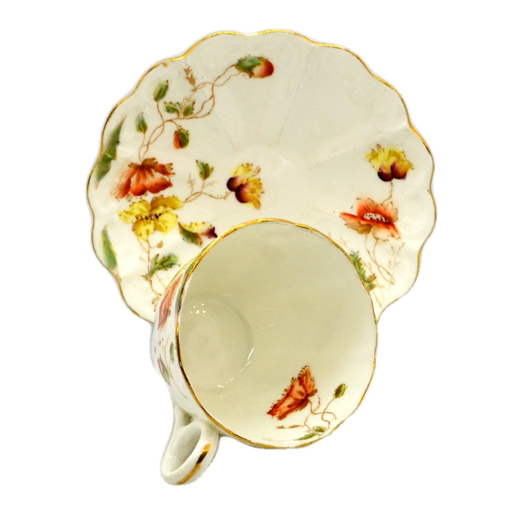 Antique Chapman Atlas China Floral China Tea Cup & Saucer 2369 c1896