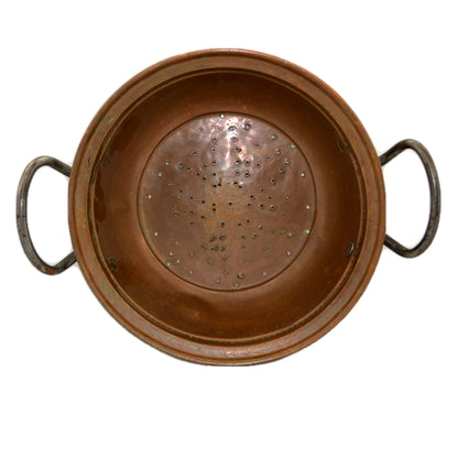 Antique English Copper Kitchen Sieve