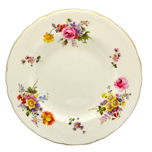 Antique Royal Crown Derby China Posies Side Plate 1909