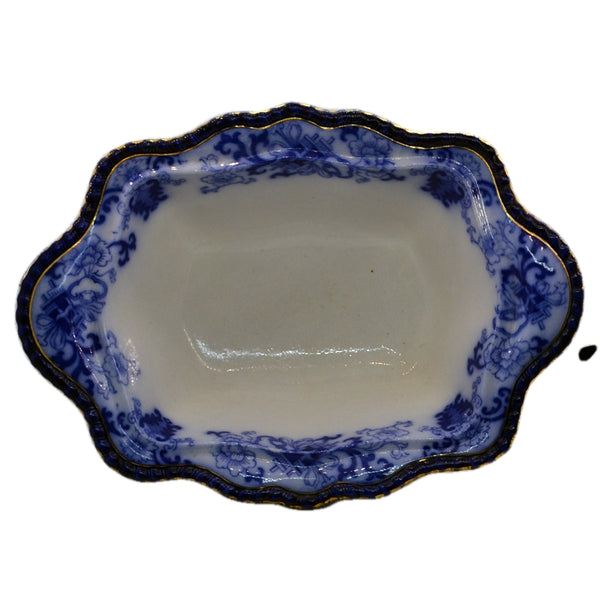 Doulton Burslem Nankin Antique Blue and White China Tureen Vintage