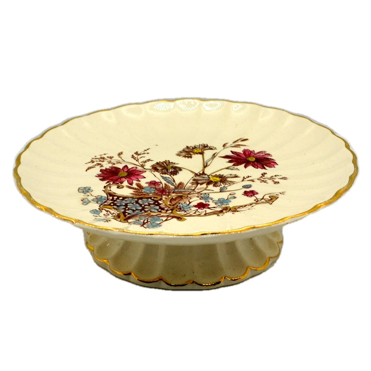 Antique Floral China Tazza or Cake Stand