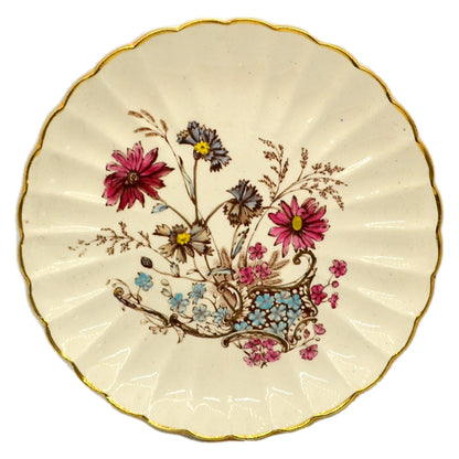 Antique Floral China Dessert Plate