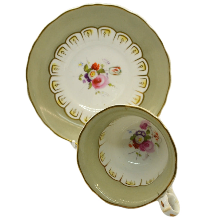 Floral hand decorated victorian tea cup