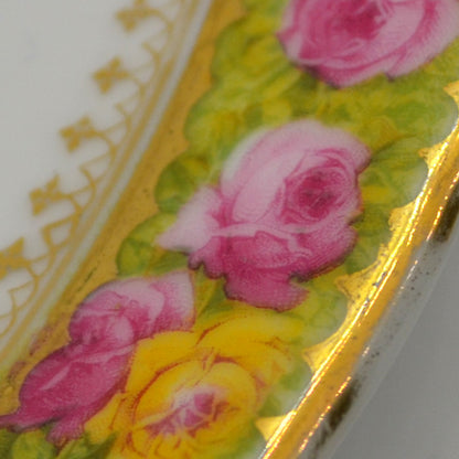 Antique Beyer & Bock Floral China Cake Plate