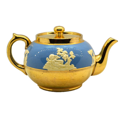 Gibsons Teapot Jasper Ware and Gilt