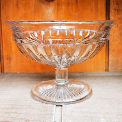 Antique Pressed Glass Pedestal Bowl