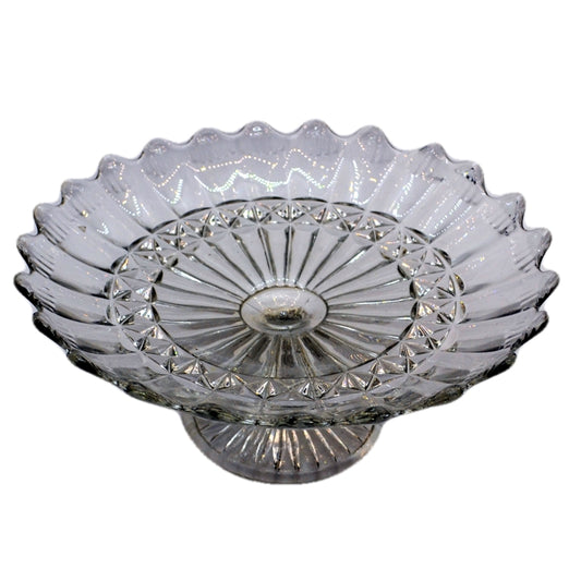 Early English scalloped glass stand