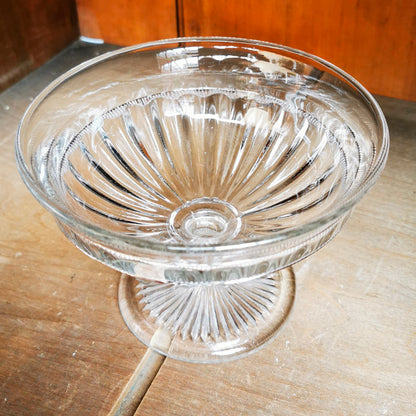 Antique Pressed Glass Pedestal Bowl