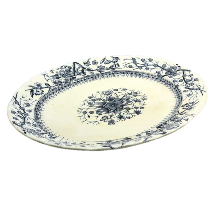 antique grey and white china