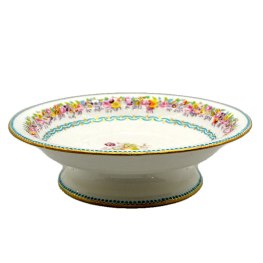 English Antique Floral Porcelain China Fruit Bowl