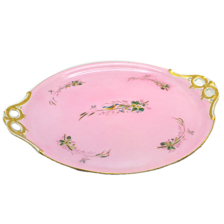 Antique Hand-Painted Biedermeier Porcelain Tray 