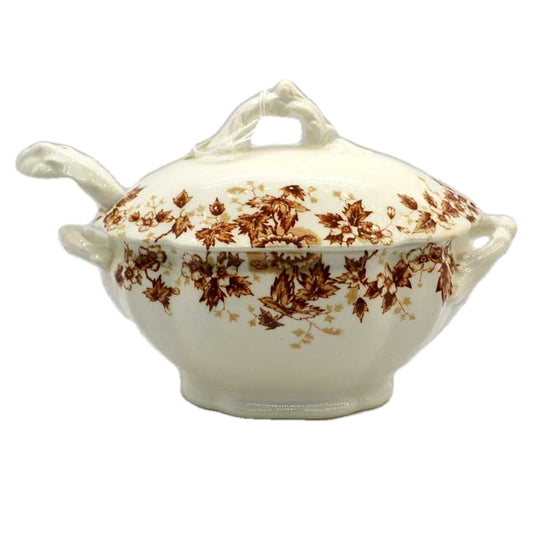 antique sauce tureen and ladle