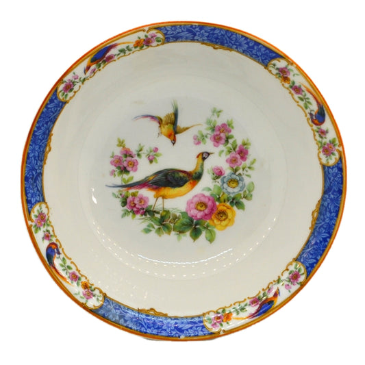 Porcelain China Serving Bowl with Oriental Birds