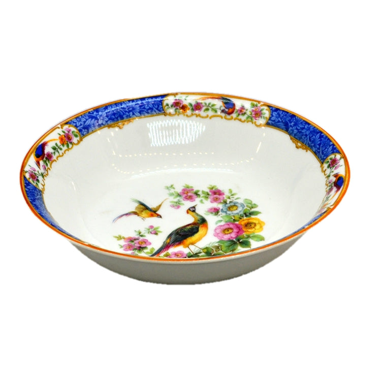 Porcelain China Serving Bowl with Oriental Birds