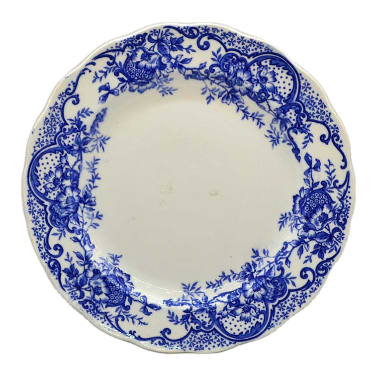 Antique wild rose blue and white 1825-1840 china plate