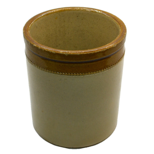 Antique Salt Glazed Stoneware Jar 6-inch