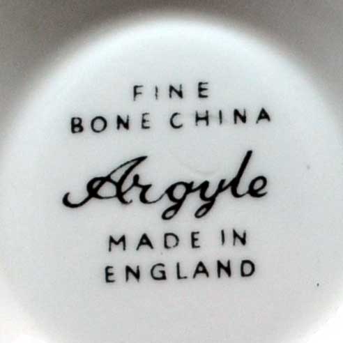 Argyle china mark ? factory or pattern?