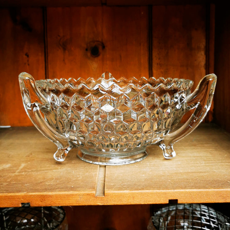 Art Deco Pressed Glass Bowl