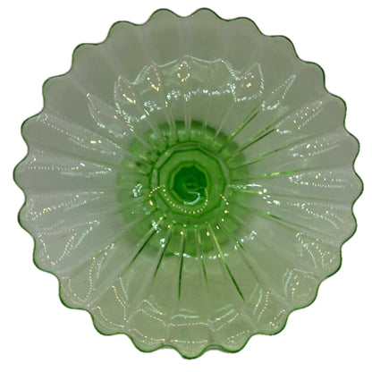 vintage green glass stand