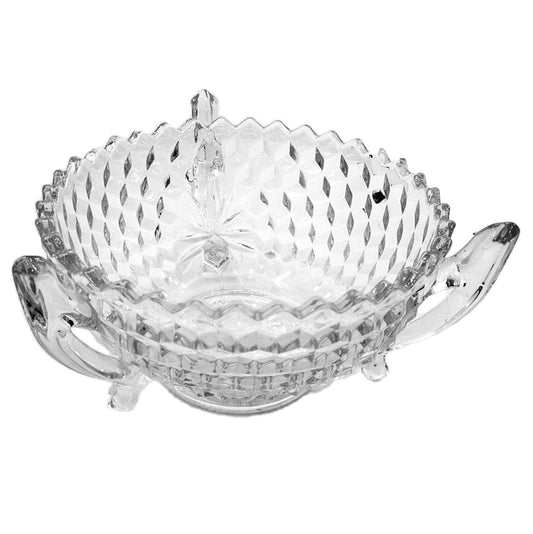 Art Deco Pressed Glass Punch Bowl