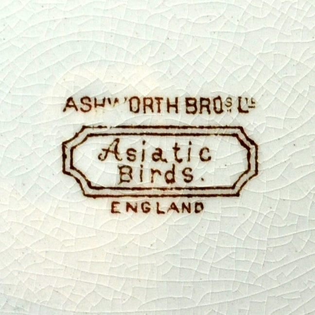 Antique Ashworth Bros china marks 1915