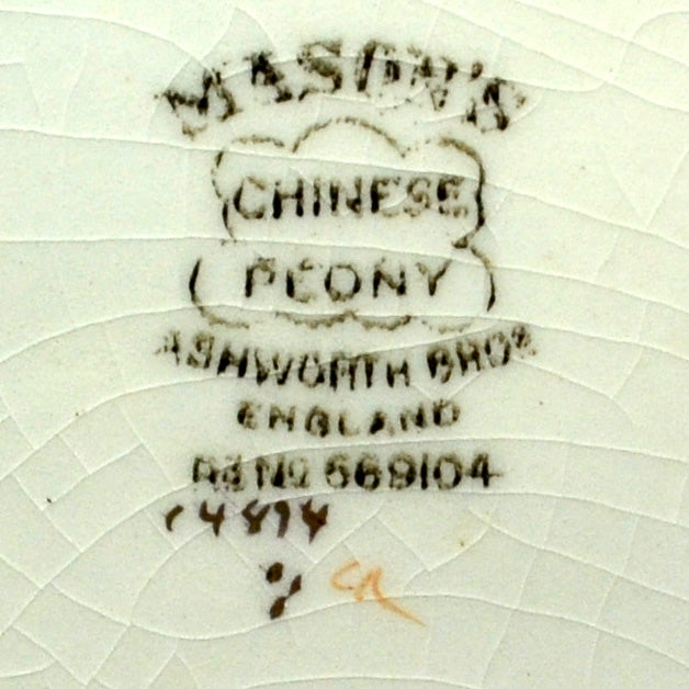 Antique Mason's Chinese Peony Ashworth Brothers China Marks