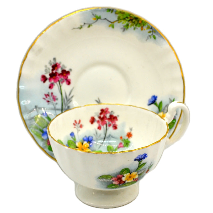 Athol Fine Floral Bone China Spring Flowers Teacup and Saucer