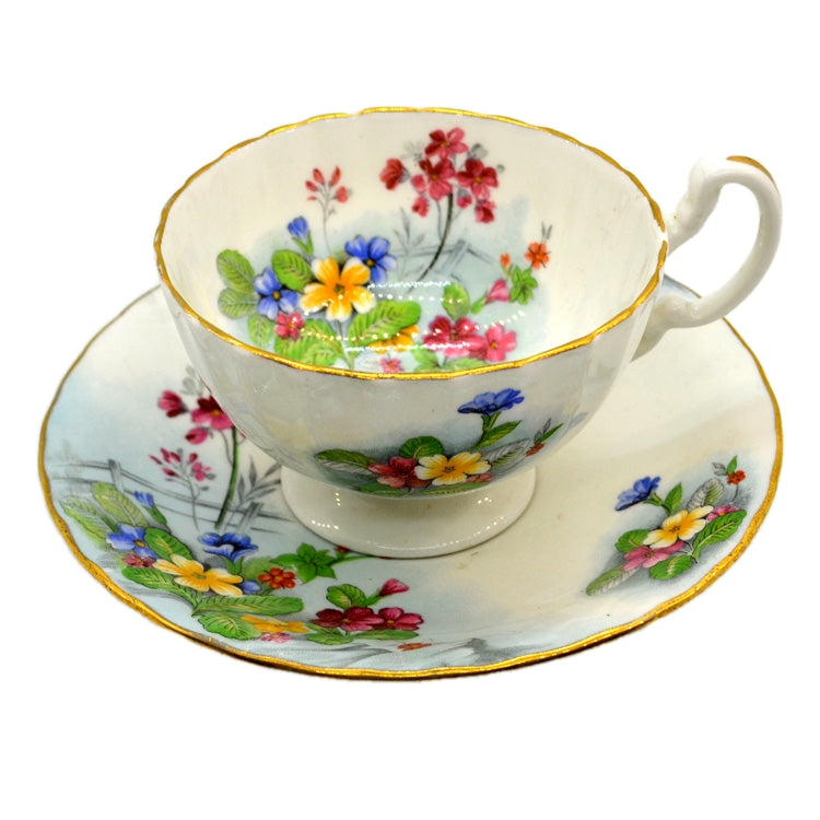 Athol Fine Floral Bone China Spring Flowers Teacup and Saucer