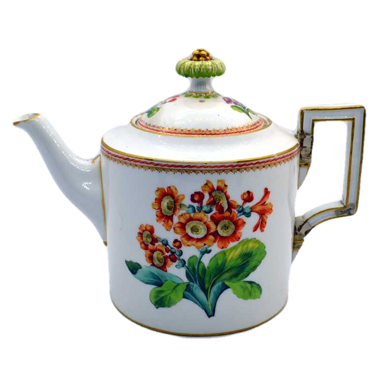 The Auricula floral antique teapot