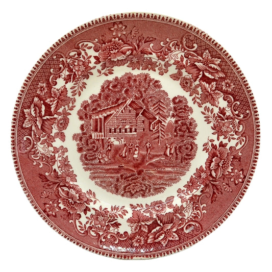 Enoch Wedgwood Red and White China Avon Cottage Side Plate